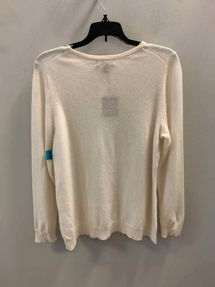 NWT CHARTER CLUB PLUS SIZES Size 0X Cream Cashmere SWEATER Sweater