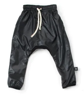 Nylon Baggy Pants Black