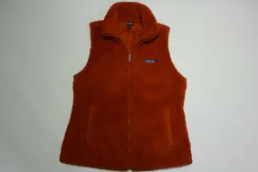 Patagonia Los Gatos High Pile Sherpa Fleece Zip Up Burnt Orange 25216 Fuzzy Vest