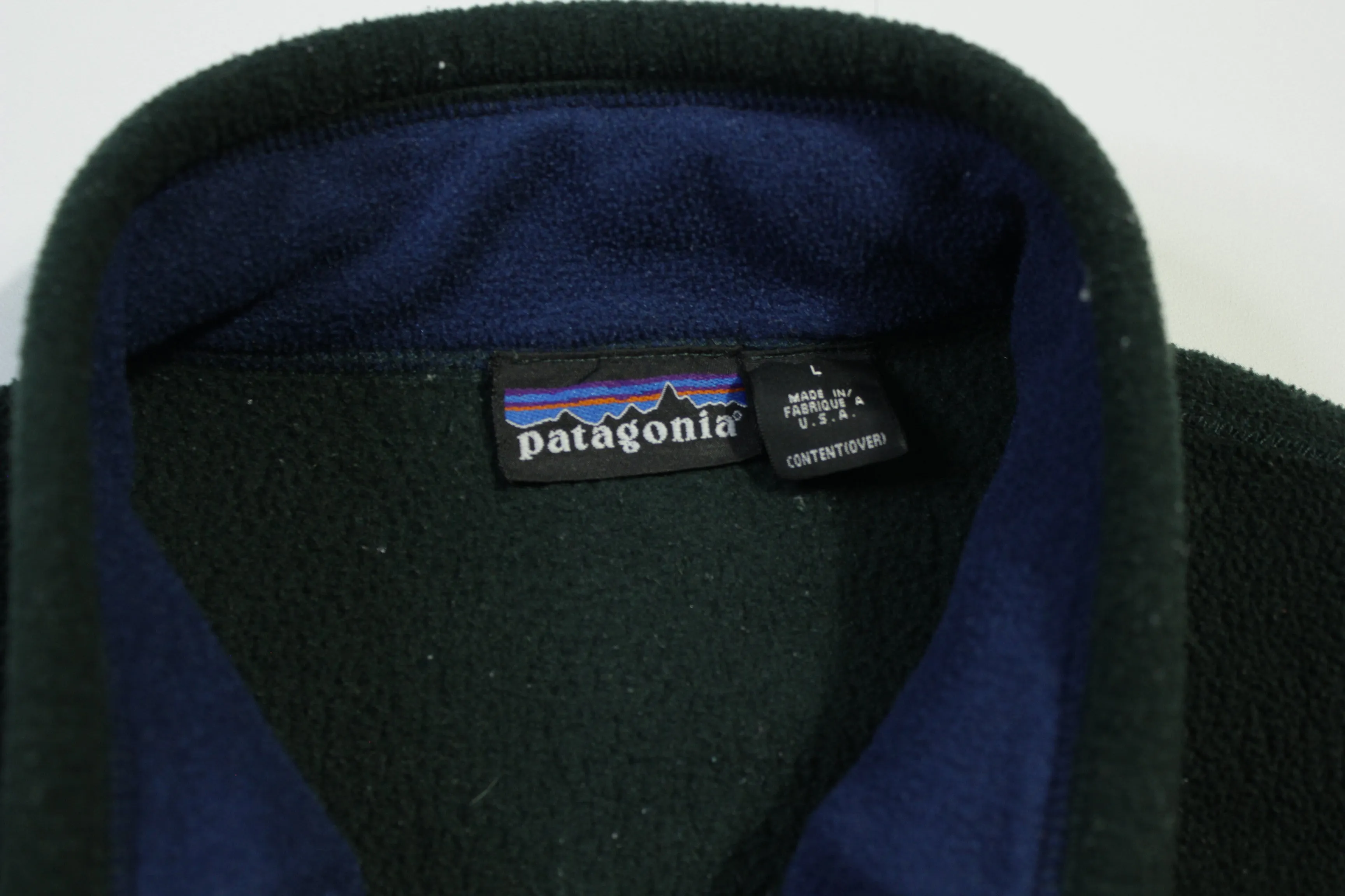 Patagonia Vintage 90's Synchilla  Made in USA Fleece Zip Up Vest Jacket