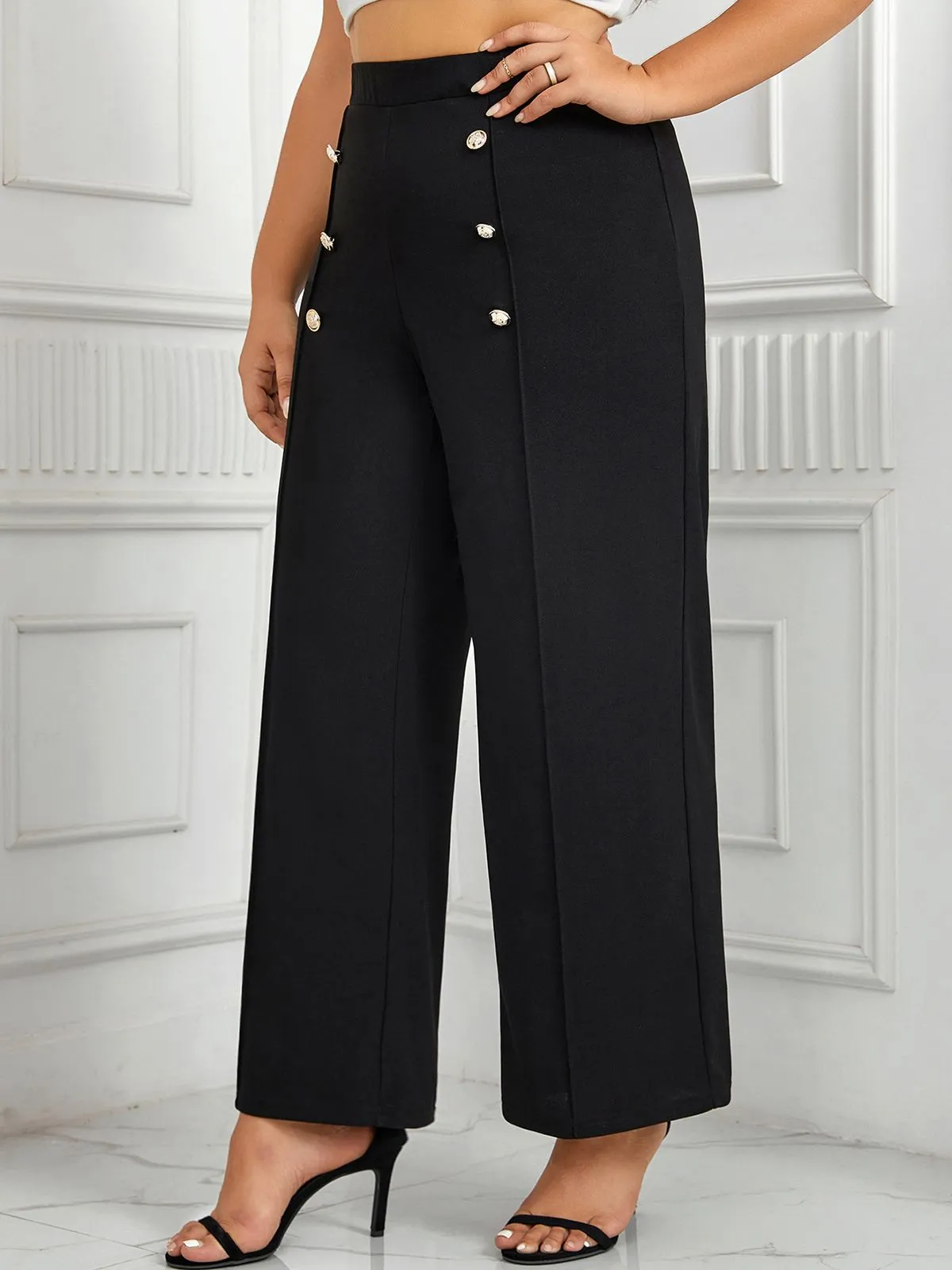 [Plus Size] 1930s High Waisted Double Breasted Suit Pants