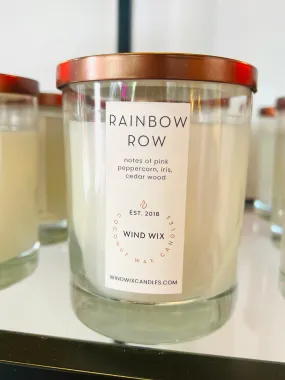 Rainbow Row Candle