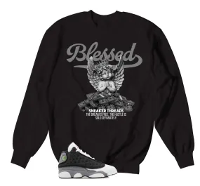 Retro 13 Black Flint Blessed Angel Sweater