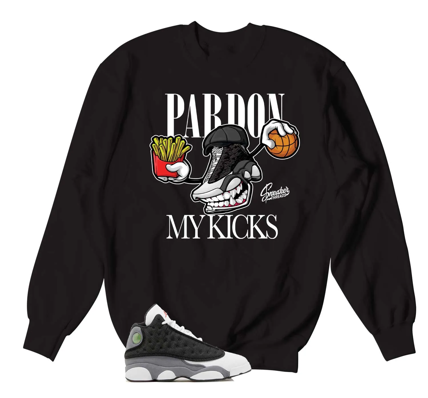 Retro 13 Black Flint Fly Kicks Sweater