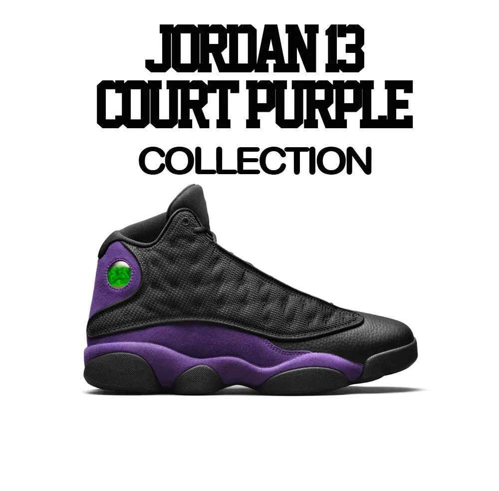 Retro 13 Court Purple Hoody - Finesse - Black