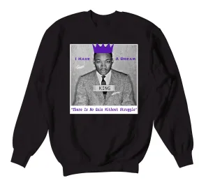 Retro 13 Court Purple Sweater - No Gain - Black