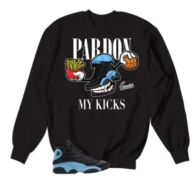 Retro 13 University Blue Sweater - Fly Kicks - Black