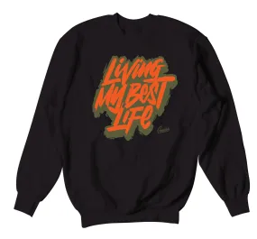 Retro 3 Patchwork Sweater - Living Life - Black