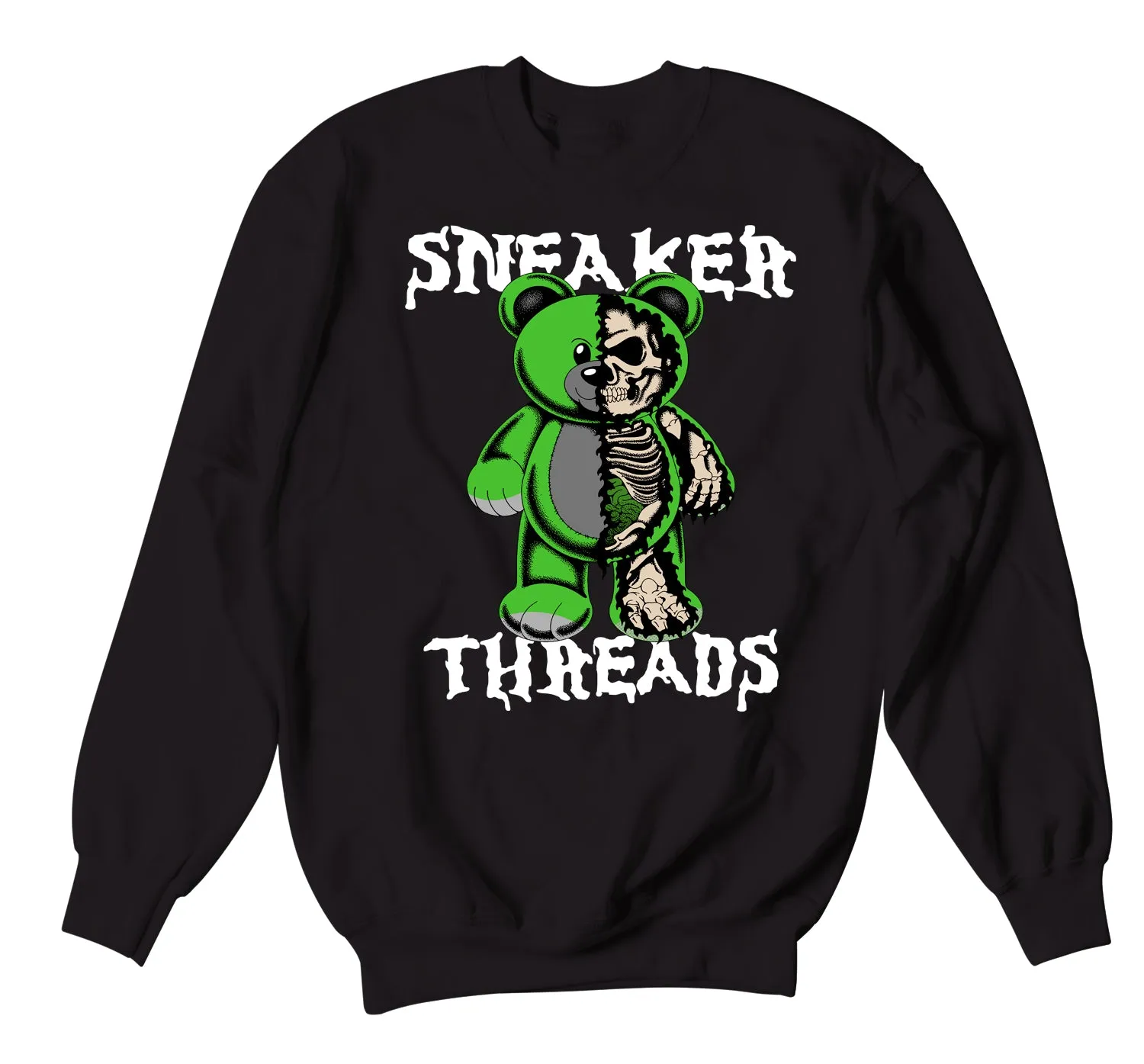 Retro 3 Pine Green Sweater - Play Bear - Black