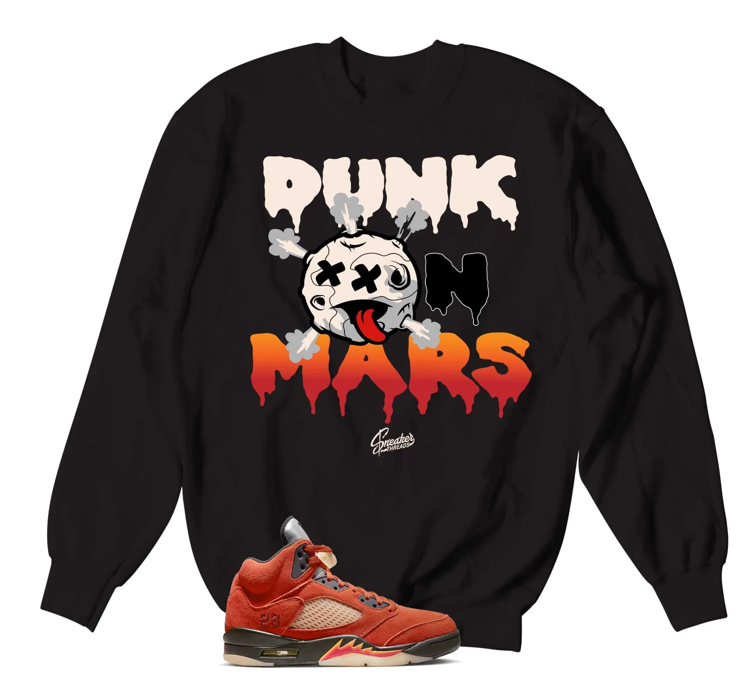 Retro 5 Mars For Her Sweater - Planet - Black