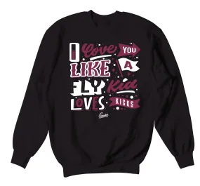 Retro 8 Burgundy Sweater - Love Kicks - Black