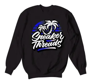 Retro 9 Racer Blue Sweater - ST Palms - Black