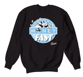 Retro 9 University Blue Blowing Money Fast Sweater