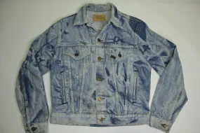 Roebucks Genuine Made in USA 80's Acid Washed Denim Jean Jacket