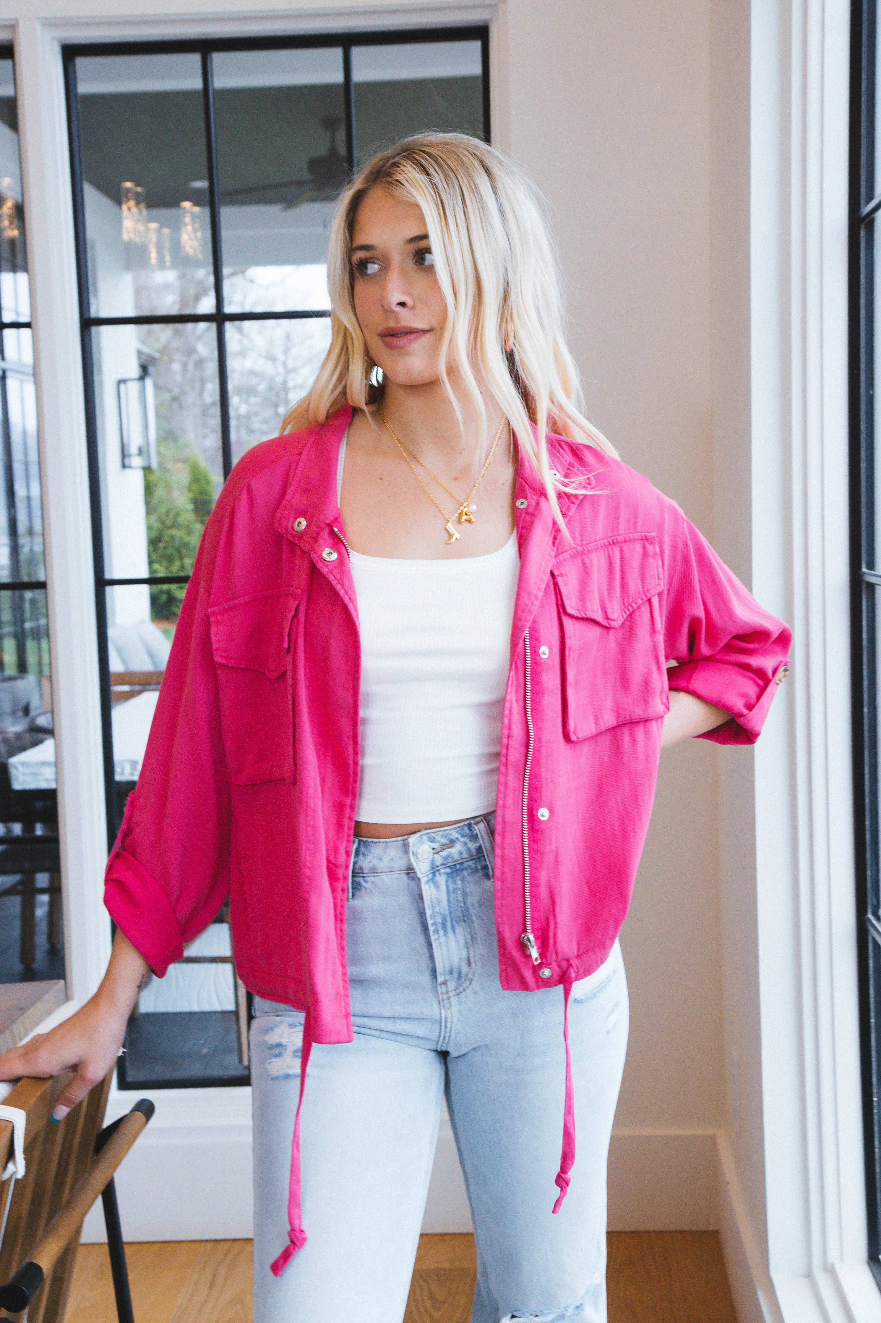 Rogue Utility Jacket, Pink Berry | Velvet Heart