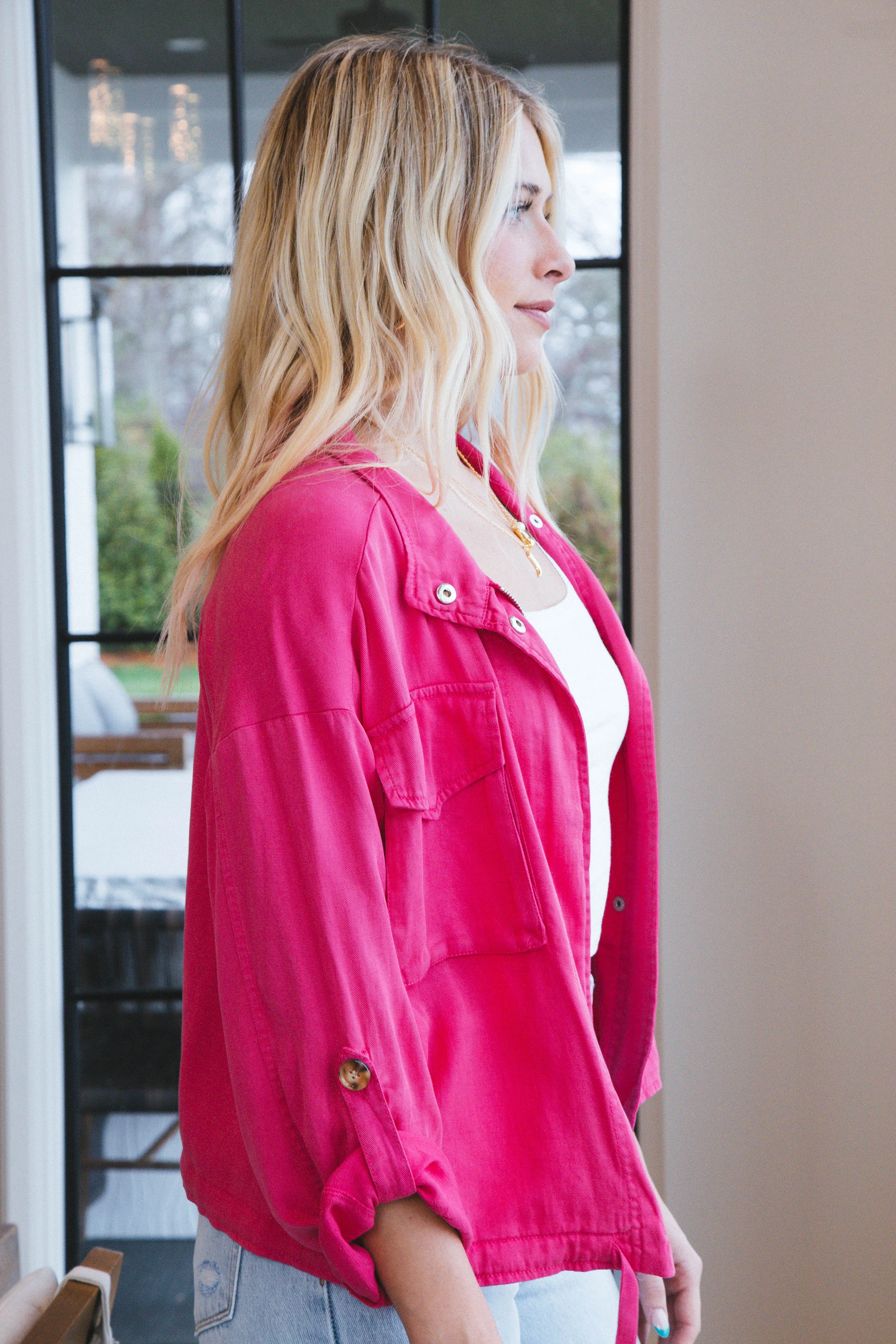 Rogue Utility Jacket, Pink Berry | Velvet Heart