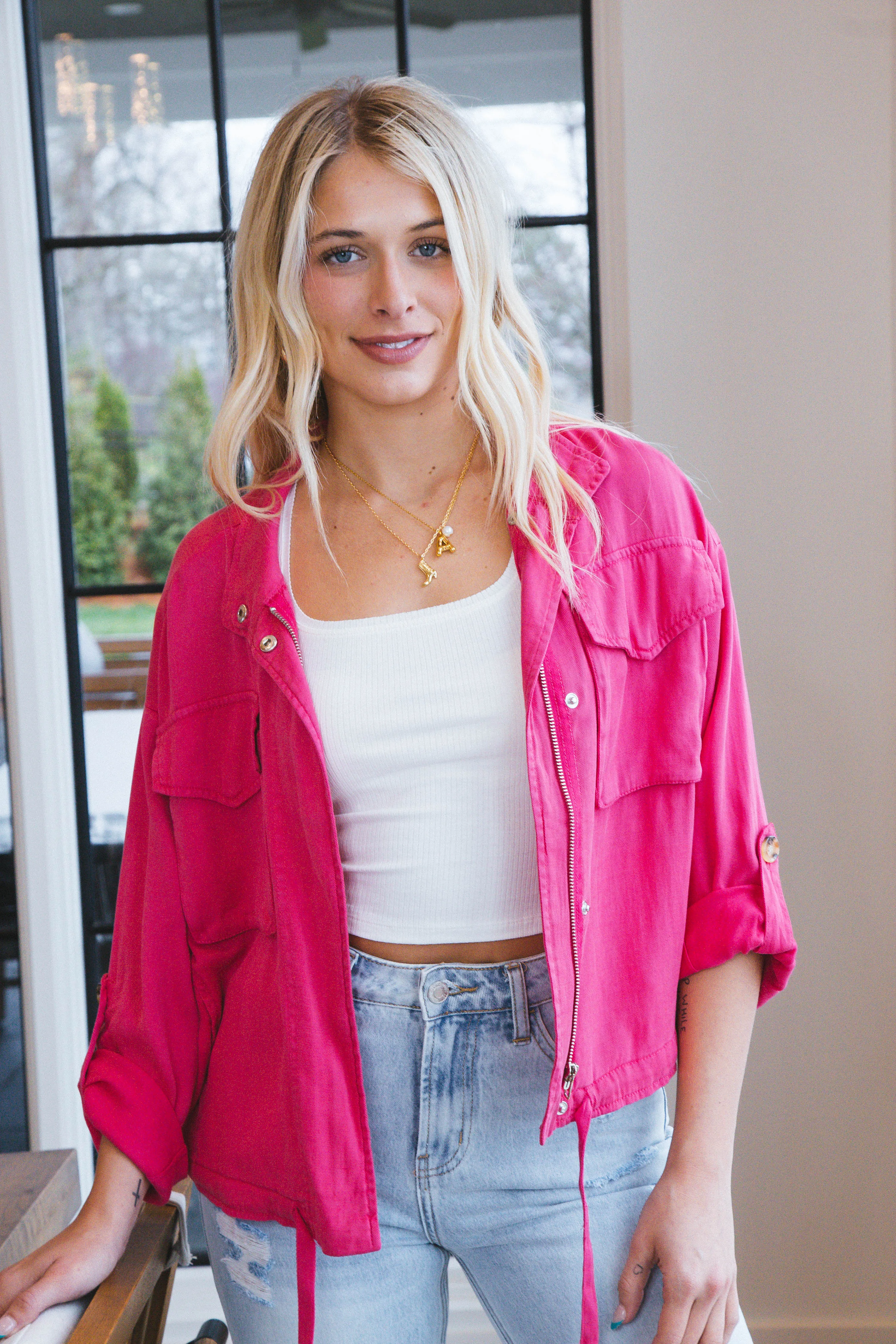 Rogue Utility Jacket, Pink Berry | Velvet Heart