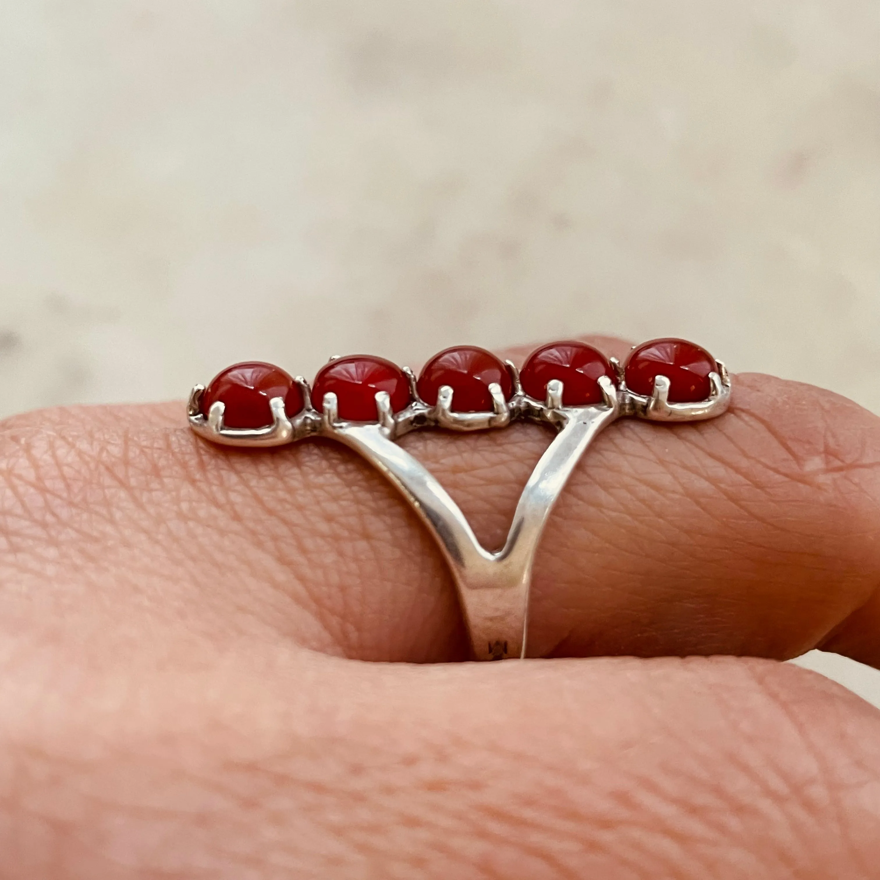 ROW RING - CARNELIAN