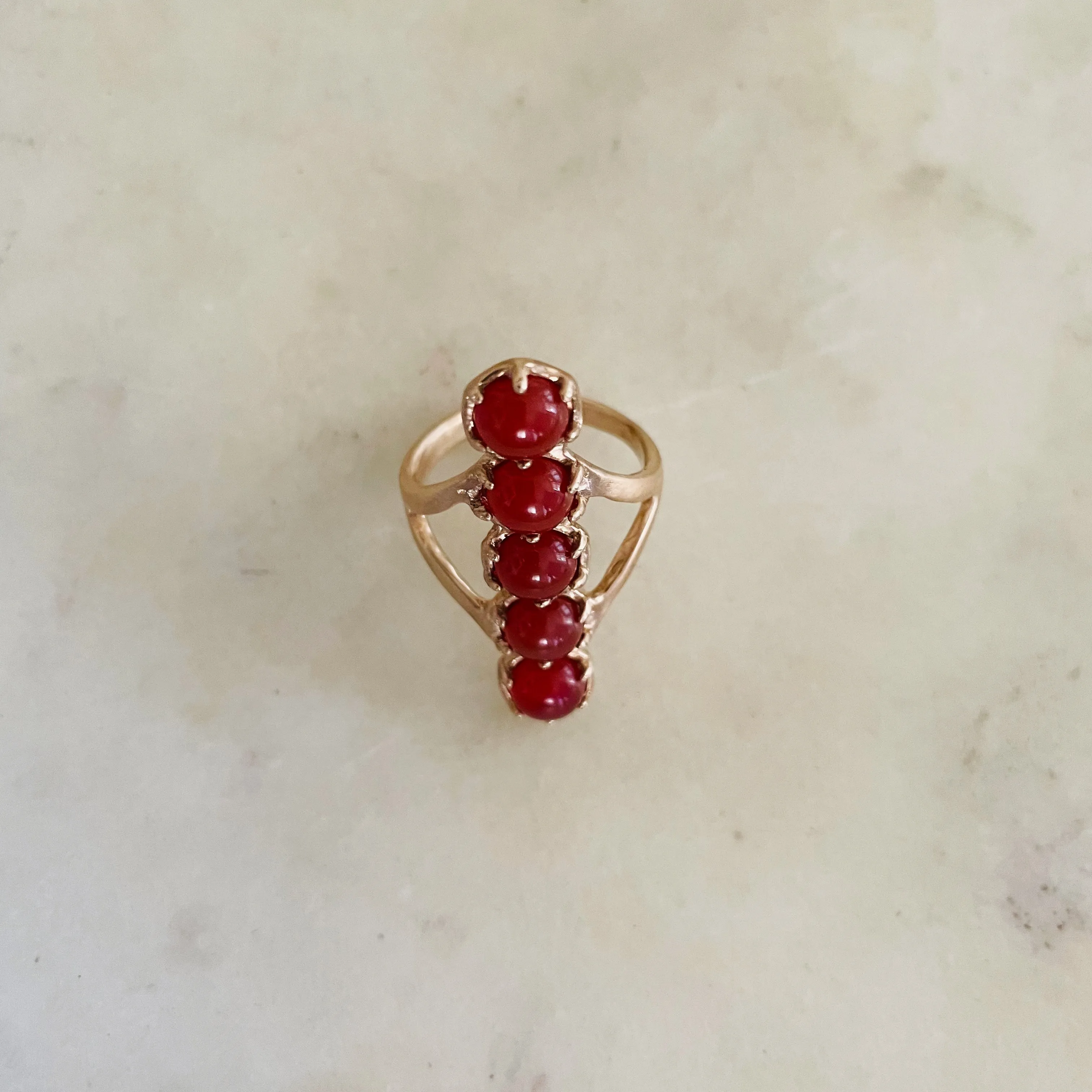 ROW RING - CARNELIAN