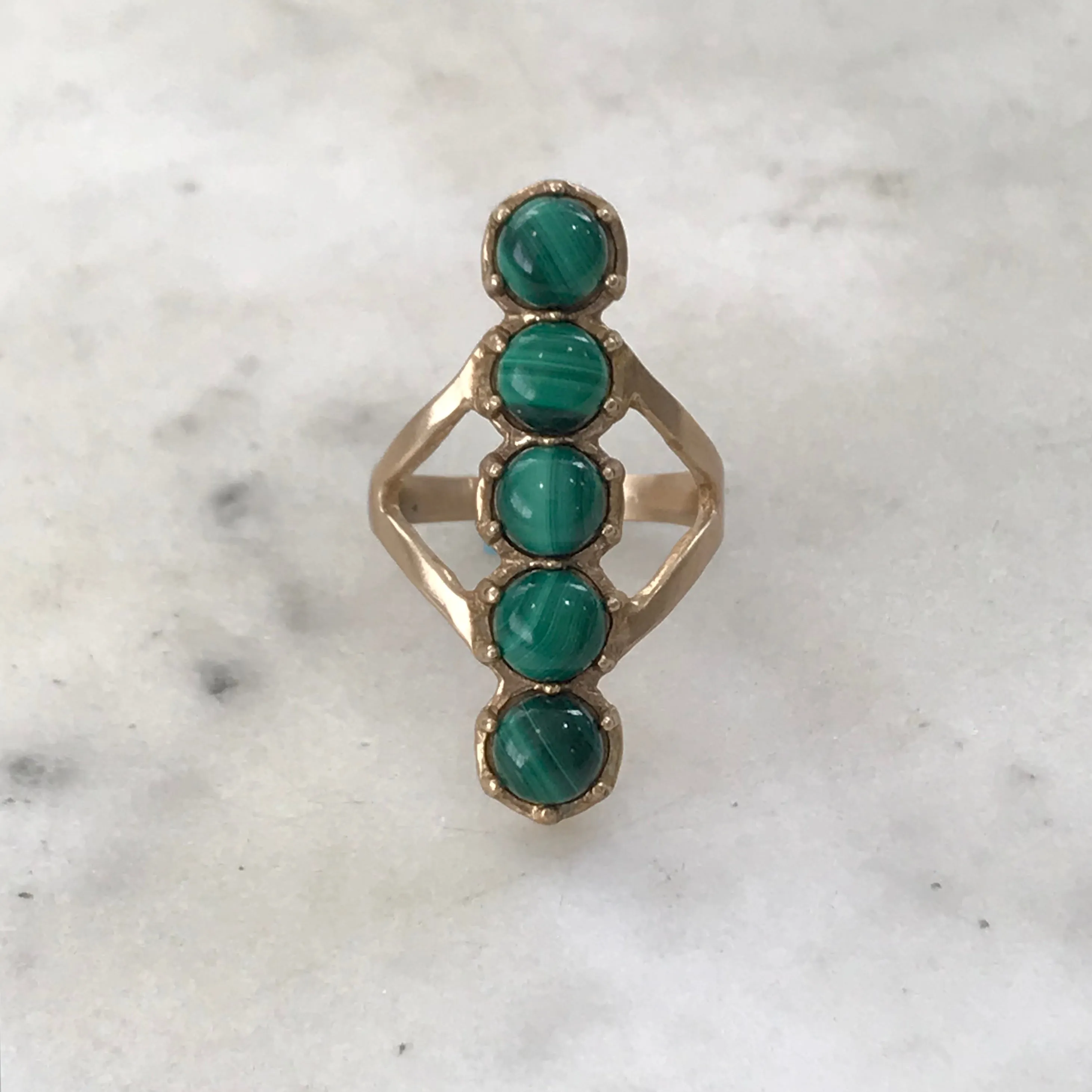 ROW RING - MALACHITE