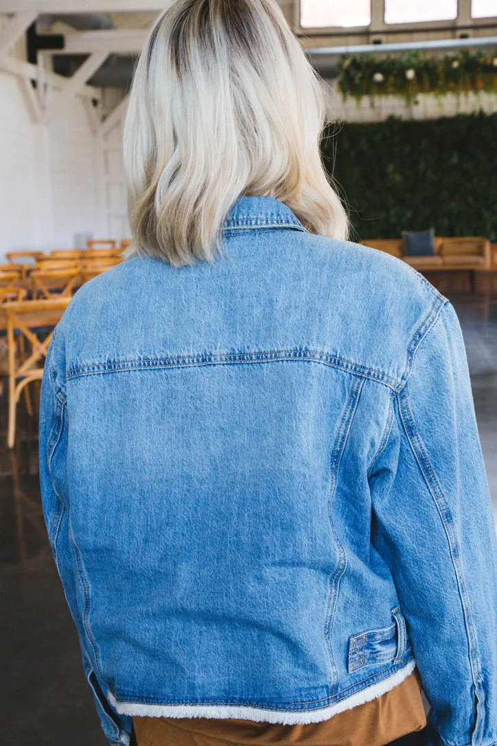 Sherpa Lined Denim Jacket, Crash Course | BLANK NYC