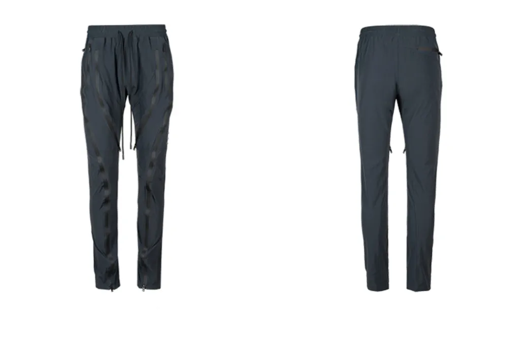 SLIM-CUT TECHNICAL PANTS - BLACK/ NAVY BLUE