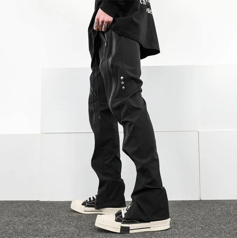 SLIM-CUT TECHNICAL PANTS - BLACK/ NAVY BLUE