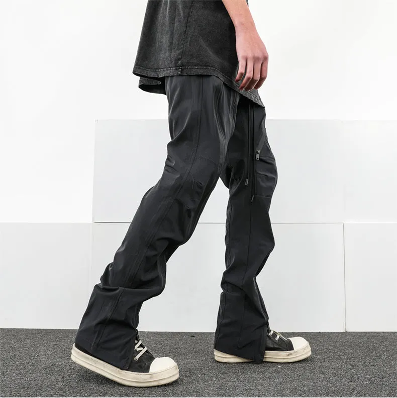 SLIM-CUT TECHNICAL PANTS - BLACK/ NAVY BLUE