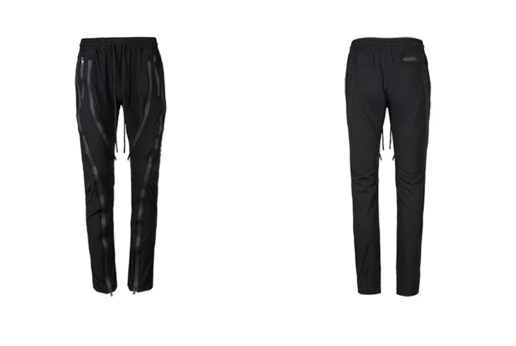 SLIM-CUT TECHNICAL PANTS - BLACK/ NAVY BLUE