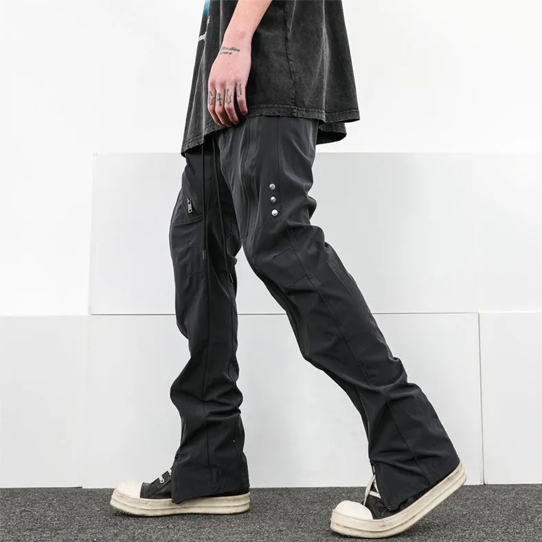 SLIM-CUT TECHNICAL PANTS - BLACK/ NAVY BLUE