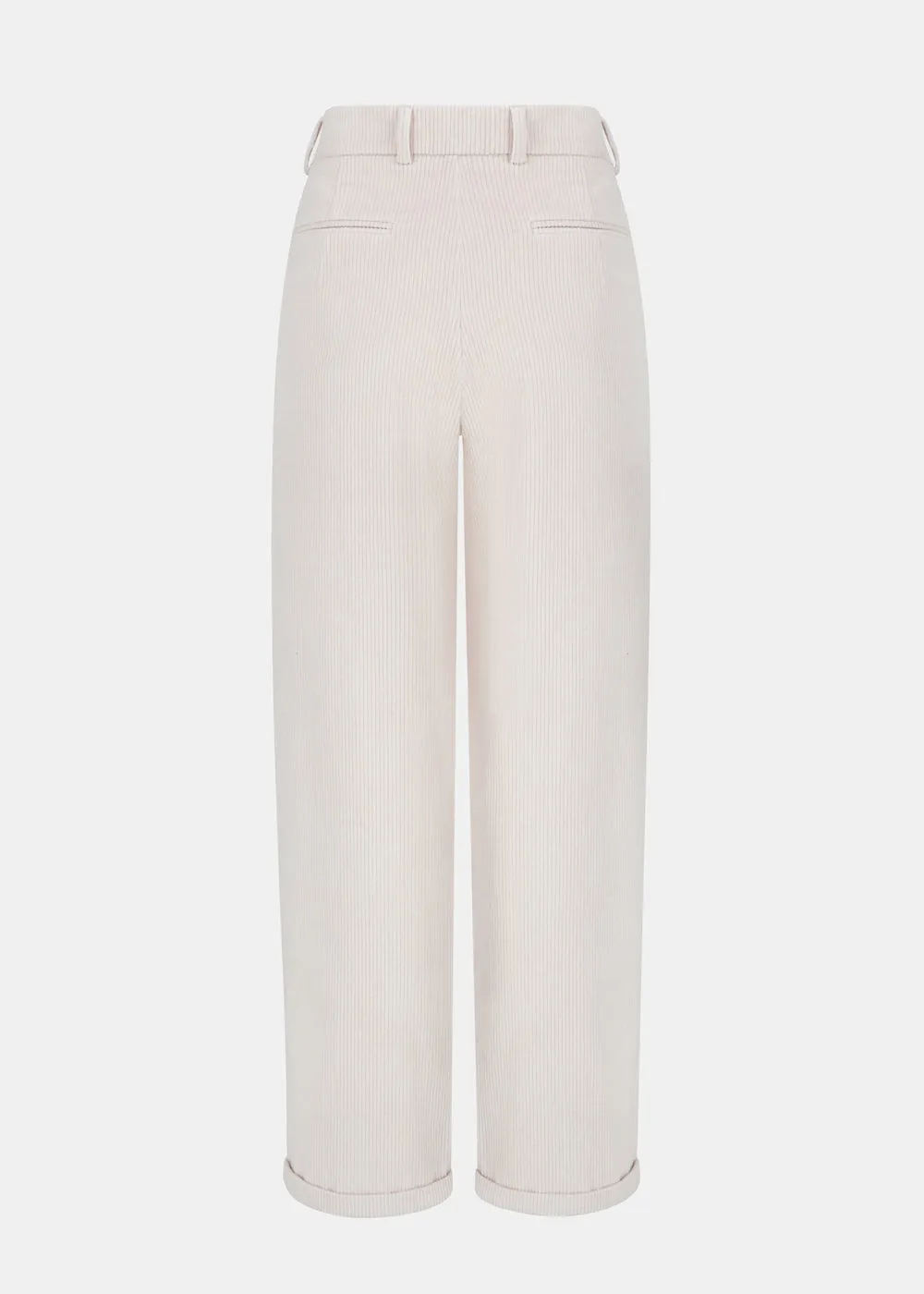 Optimized Title: Chic Chichi Off-White Corduroy Trousers