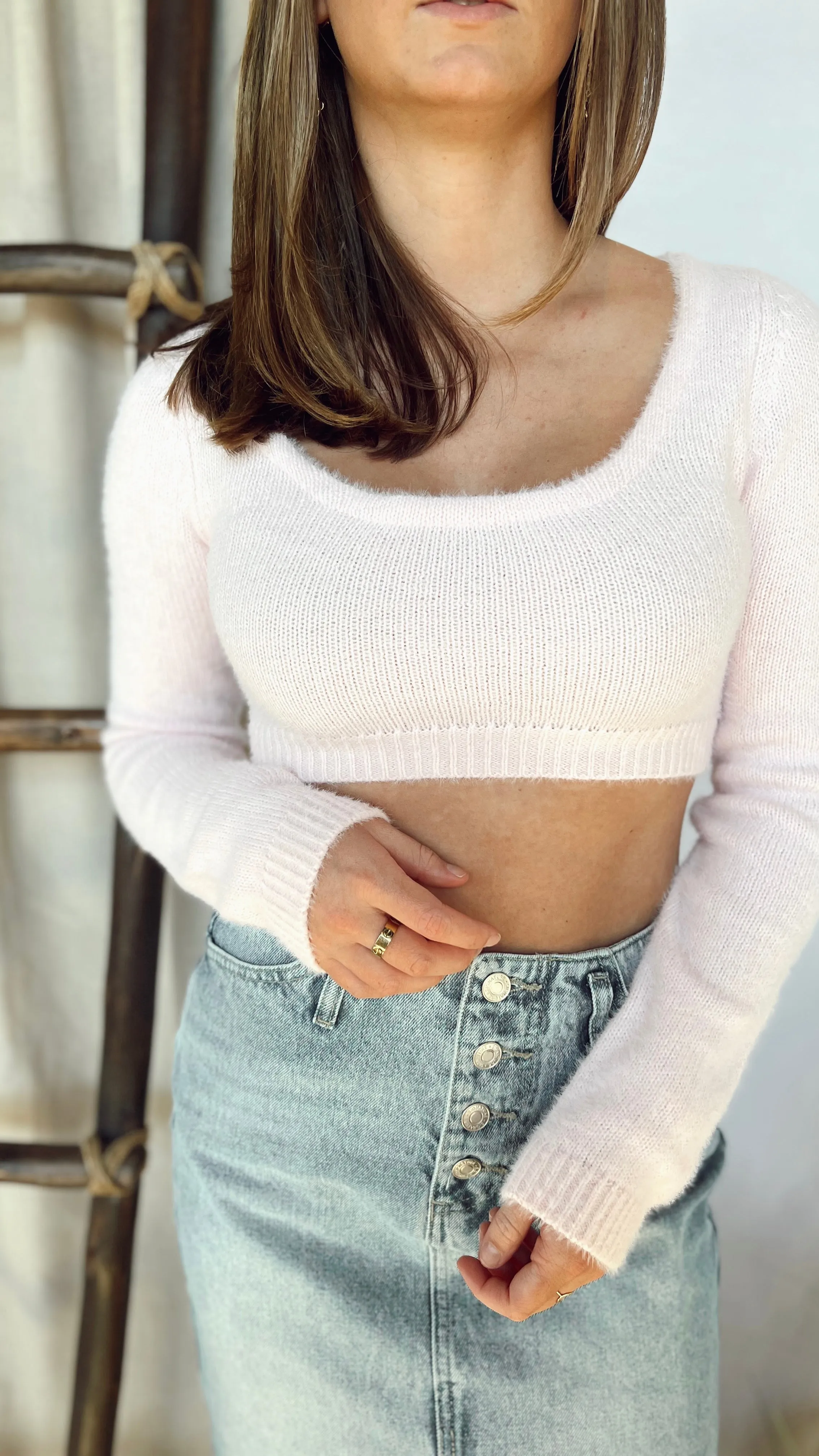 The Princess Peach Cropped Sweater