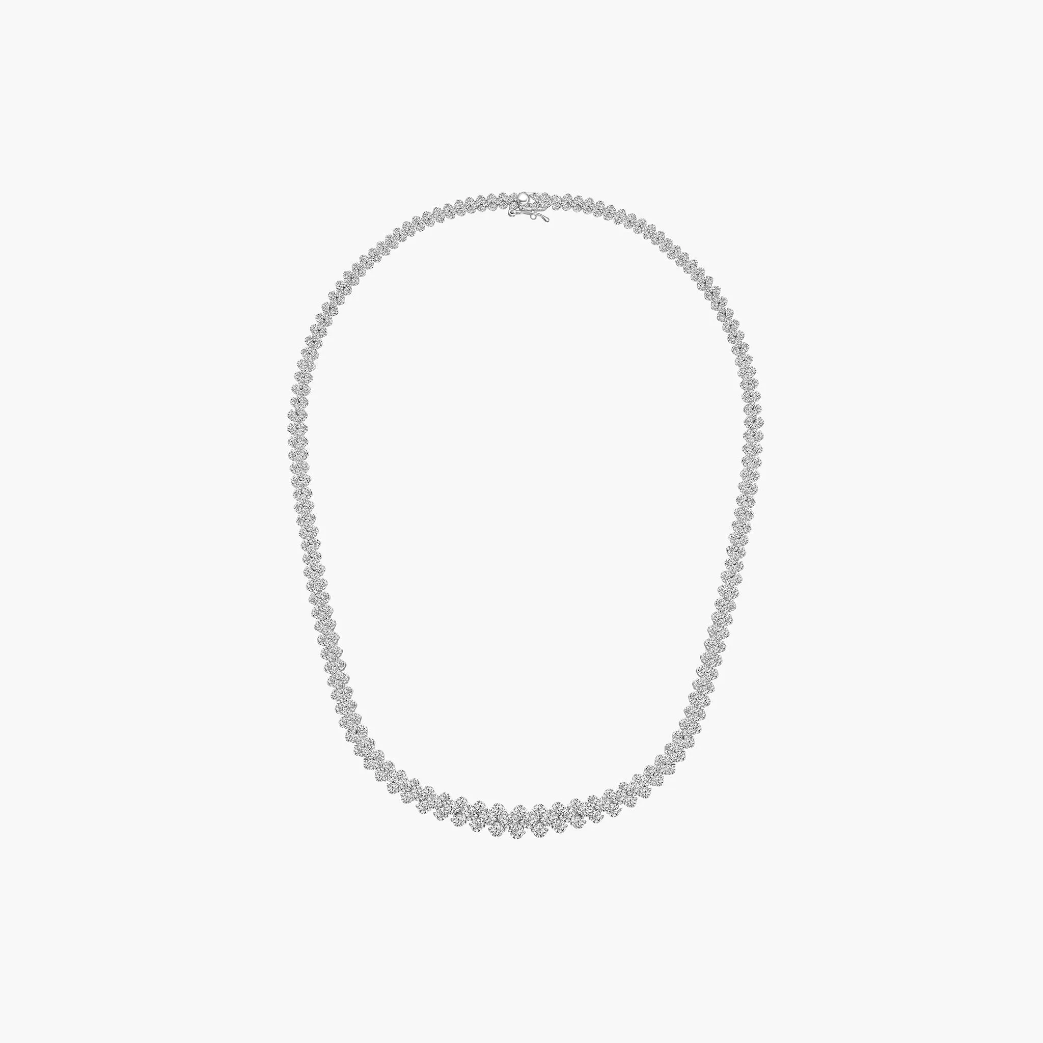 Three Row Diamond Necklace