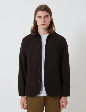 Universal Works Bakers Jacket (Wool Marl II) - Chocolate