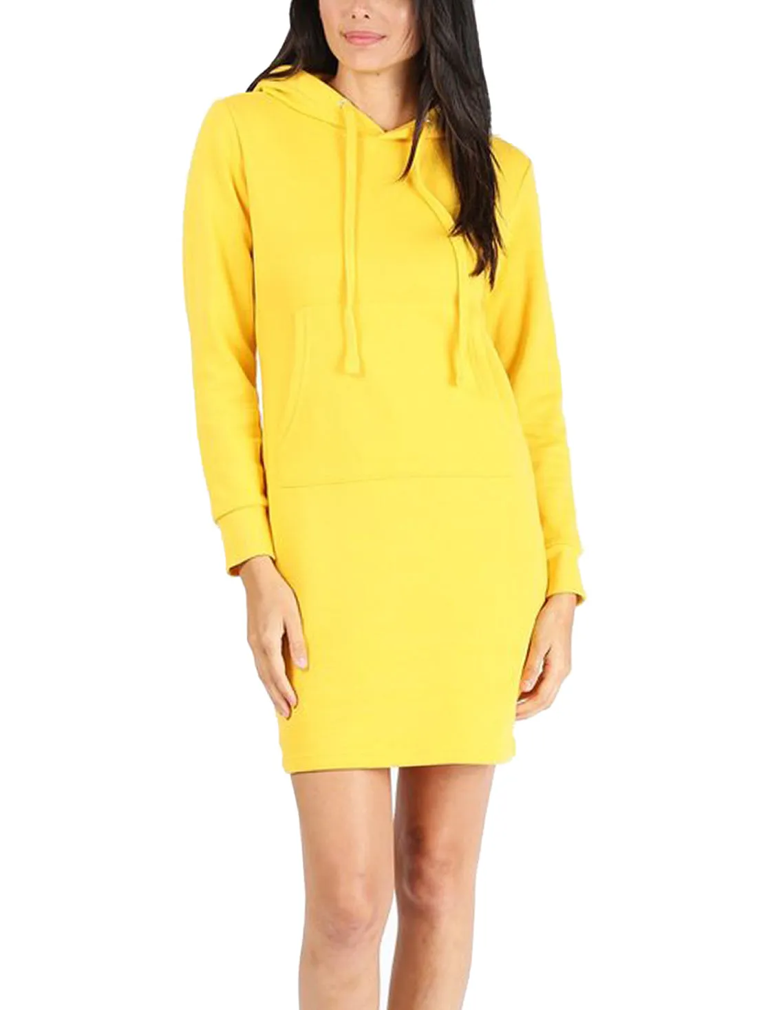 Women's Slim Fit Long Sleeve Fleece Sweater Dress (FWD1151)