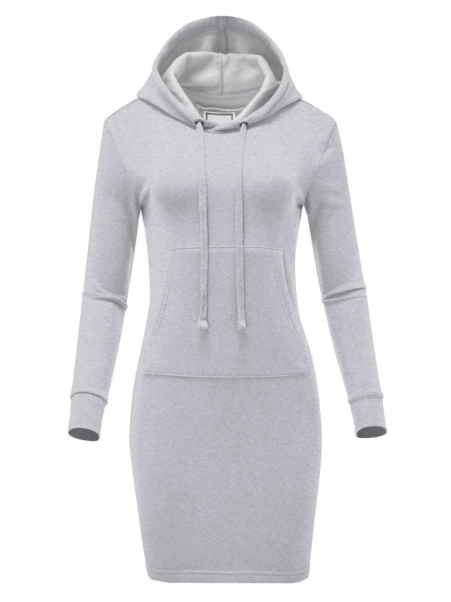 Women's Slim Fit Long Sleeve Fleece Sweater Dress (FWD1151)