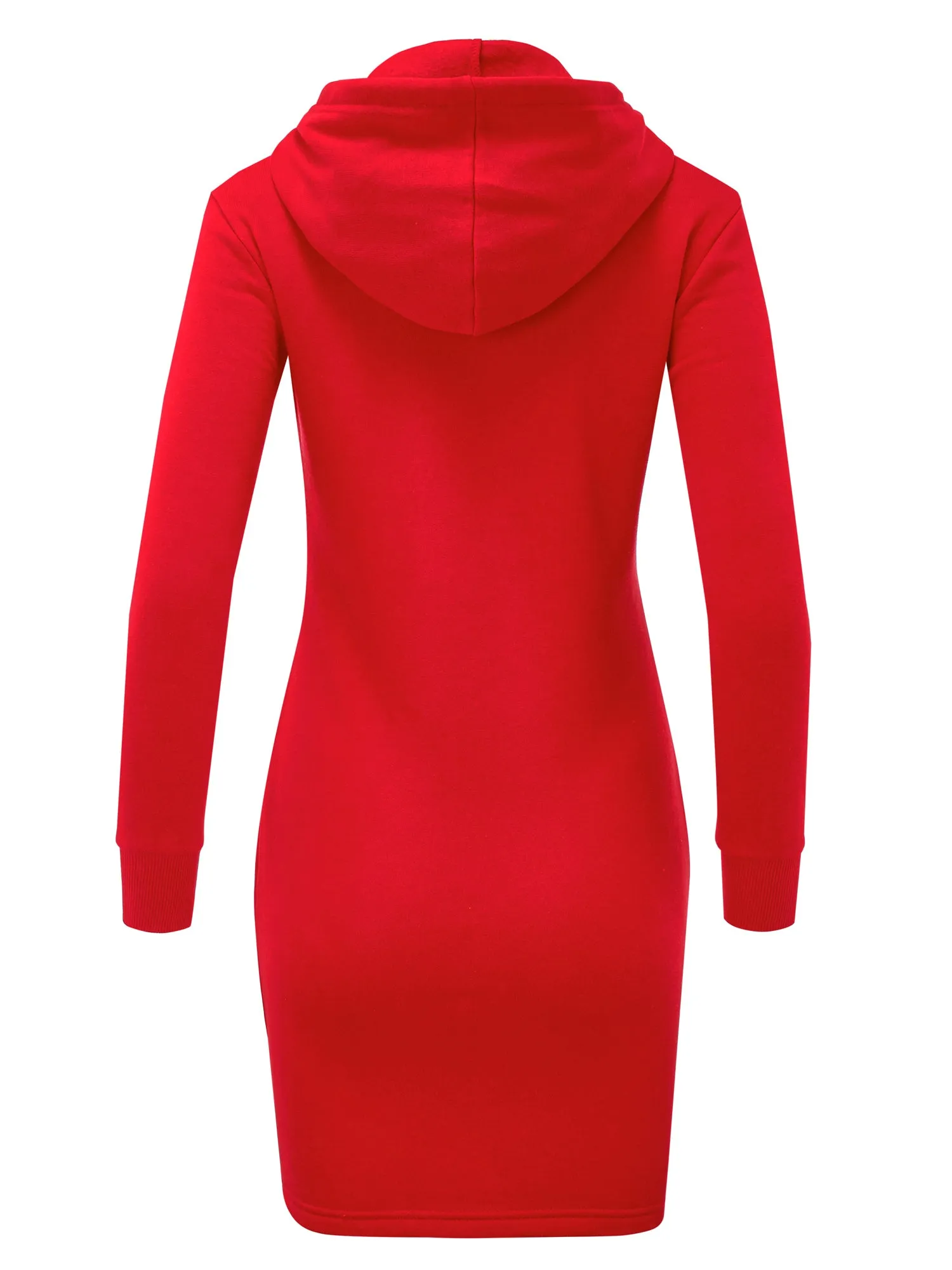 Women's Slim Fit Long Sleeve Fleece Sweater Dress (FWD1151)