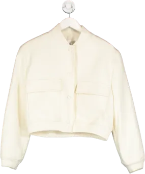 ZARA Cream Short Bomber Jacket UK M